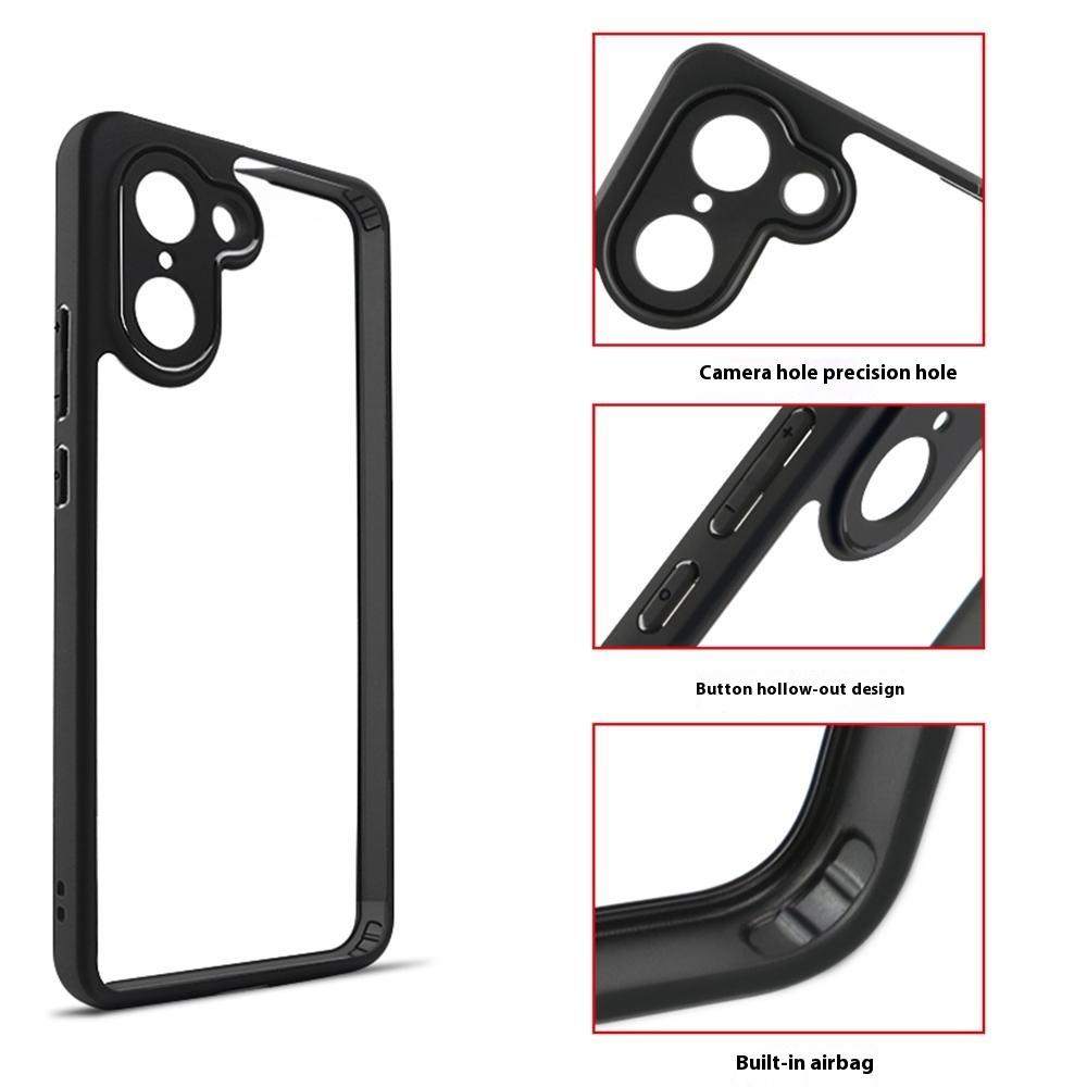 For OnePlus Nord CE5 5G Deksel Støtsikkert PC+TPU Gjennomsiktig Bakside Telefondeksel