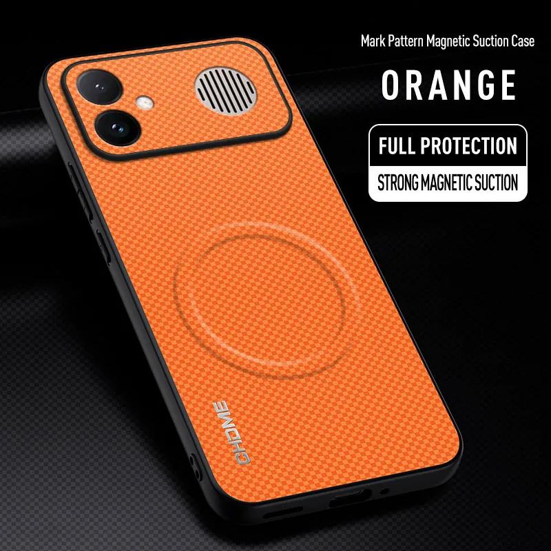 For Xiaomi Redmi K90 Pro Max Car Magnetic Holder Phone Case For Xiaomi Redmi K90 Max Silicone Full Protective Back Cover Redmi K90 оранжевый