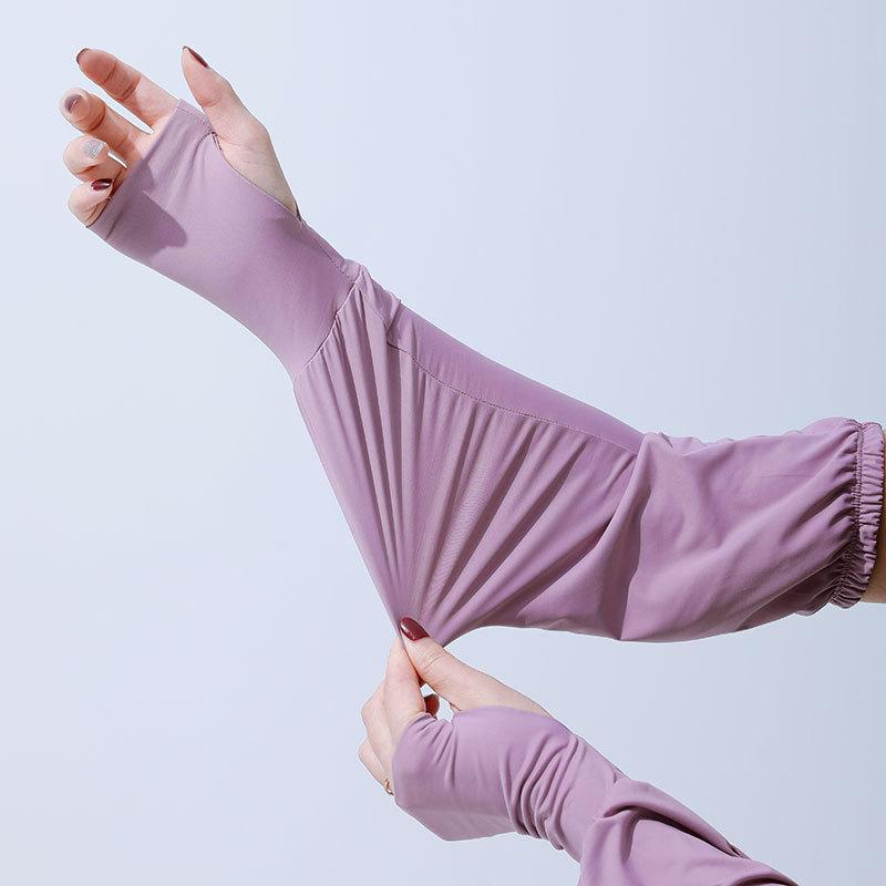 Sunscreen Sleeves Ice Sleeves Women's Spring and Summer Loose Thin UV Sleeves Arm Guard Gloves Ice Sleeves
