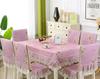Einfarbiger Spitzen-Stuhlbezug im europäischen Stil, Esstisch- und Hockerbezug, Haushalts-Esstischdecke, Stuhlrückenlehne-Tuch