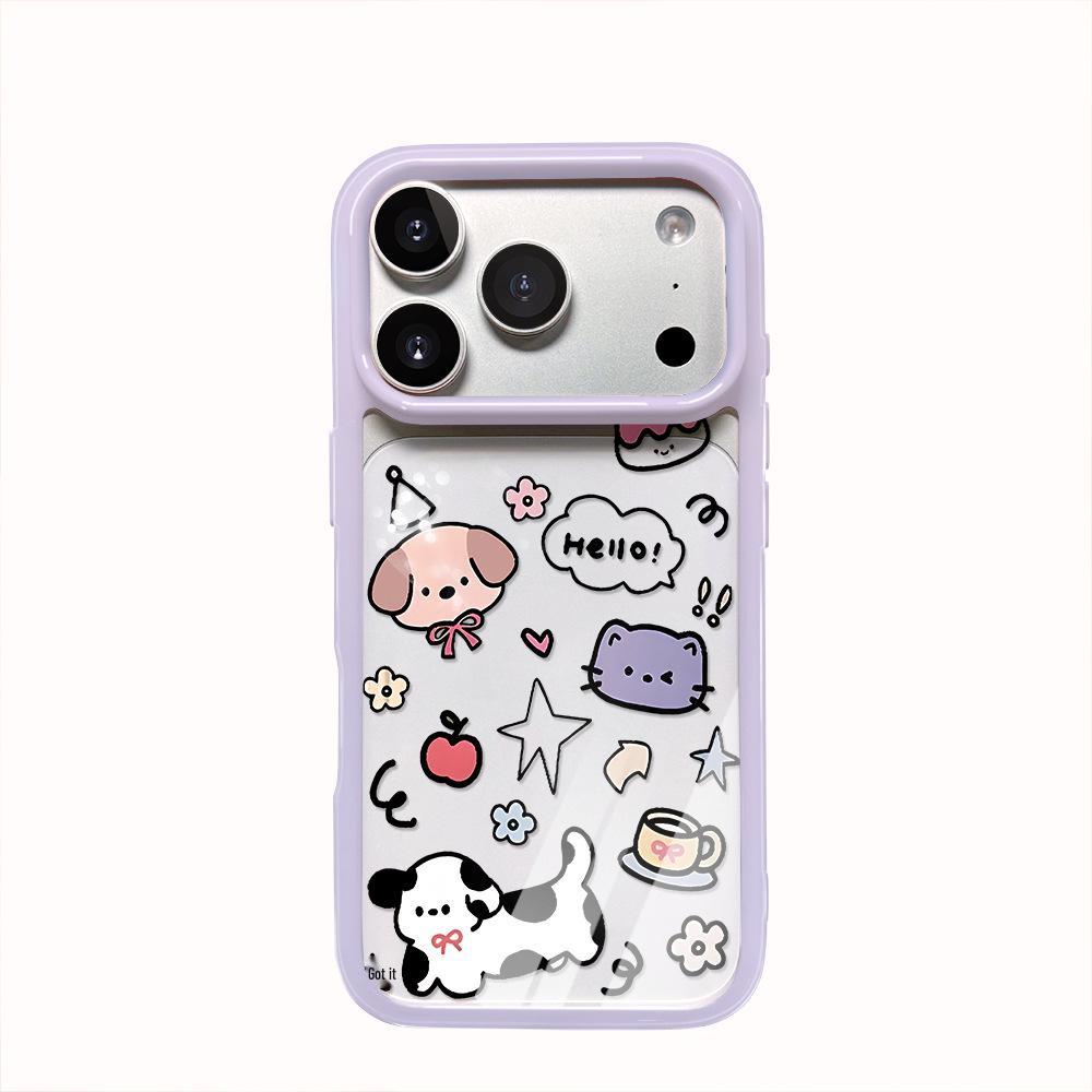 Transparent Dog & Cat Story Case for iPhone 15/14/13 Pro Max - Anti-Fall
