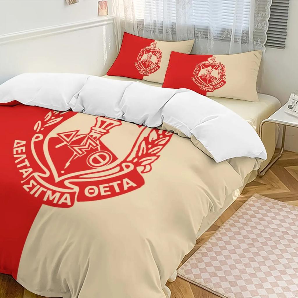 Delta Sorority Sigma Theta Dst Bedding Set Boys Girls Twin Queen Size Duvet Cover Pillowcase Bed Kids Adult Home Textileextile