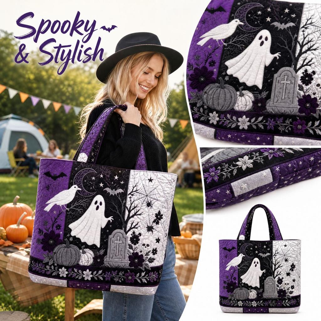 Halloween-Tasche für Damen und Herren, Wiederverwendbare Party-Tasche aus Polyester für Süßigkeiten, Einkaufen und den täglichen Gebrauch