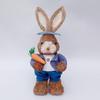 45CM Medium Woven Reed Rabbit Handmade Forest Style Folk Home Decoration Souvenir