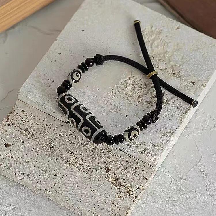 National Style Ceramic Dzi Bead Bracelet Unisex Jewelry For 2024 Summer
