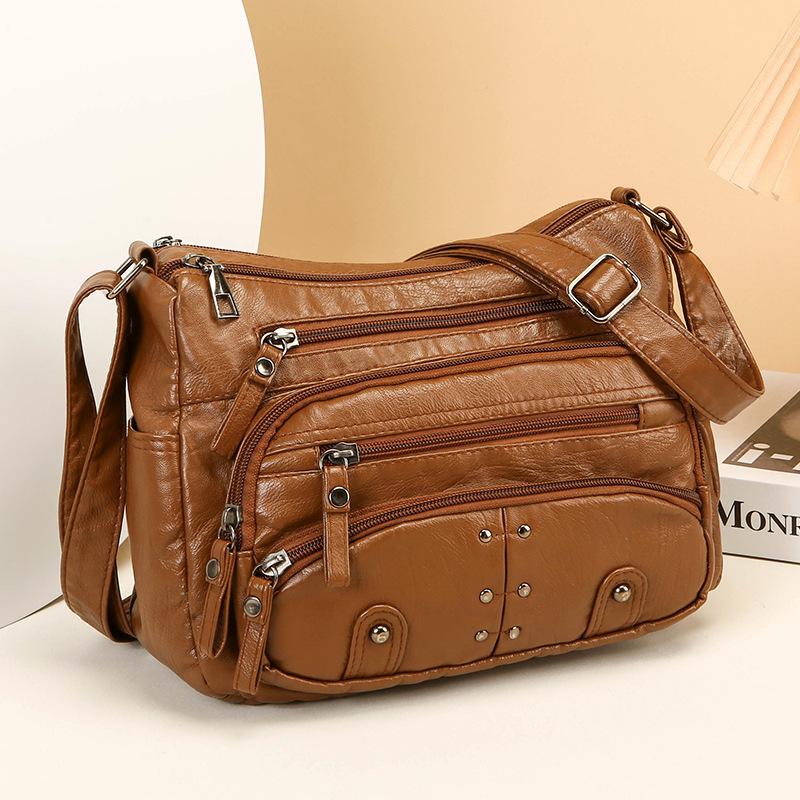 Borsa a Tracolla da Donna Borsa a Spalla Multistrato Vintage