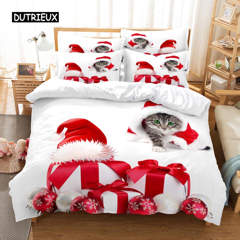Lovely Cat Bedding Set Duvet Cover Set 3d Bedding Digital Printing Bed Linen Queen Size Bedding Set Fashion Design