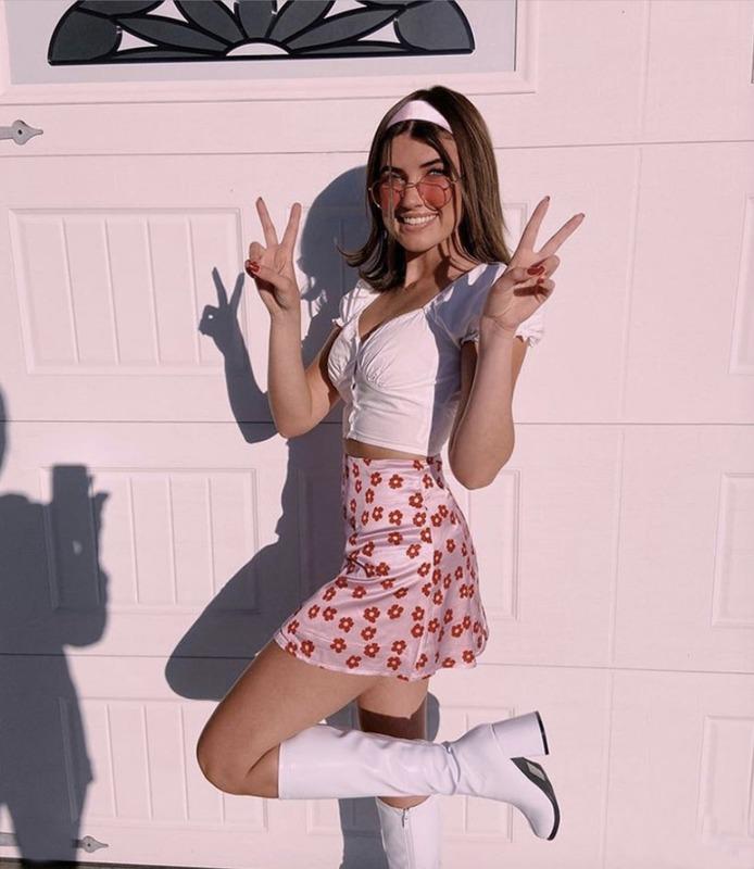 Fusta de damă SCIONE 2020 Fusta cu talie înaltă din satin cu imprimeu Fusta sexy cu flori în stil european american