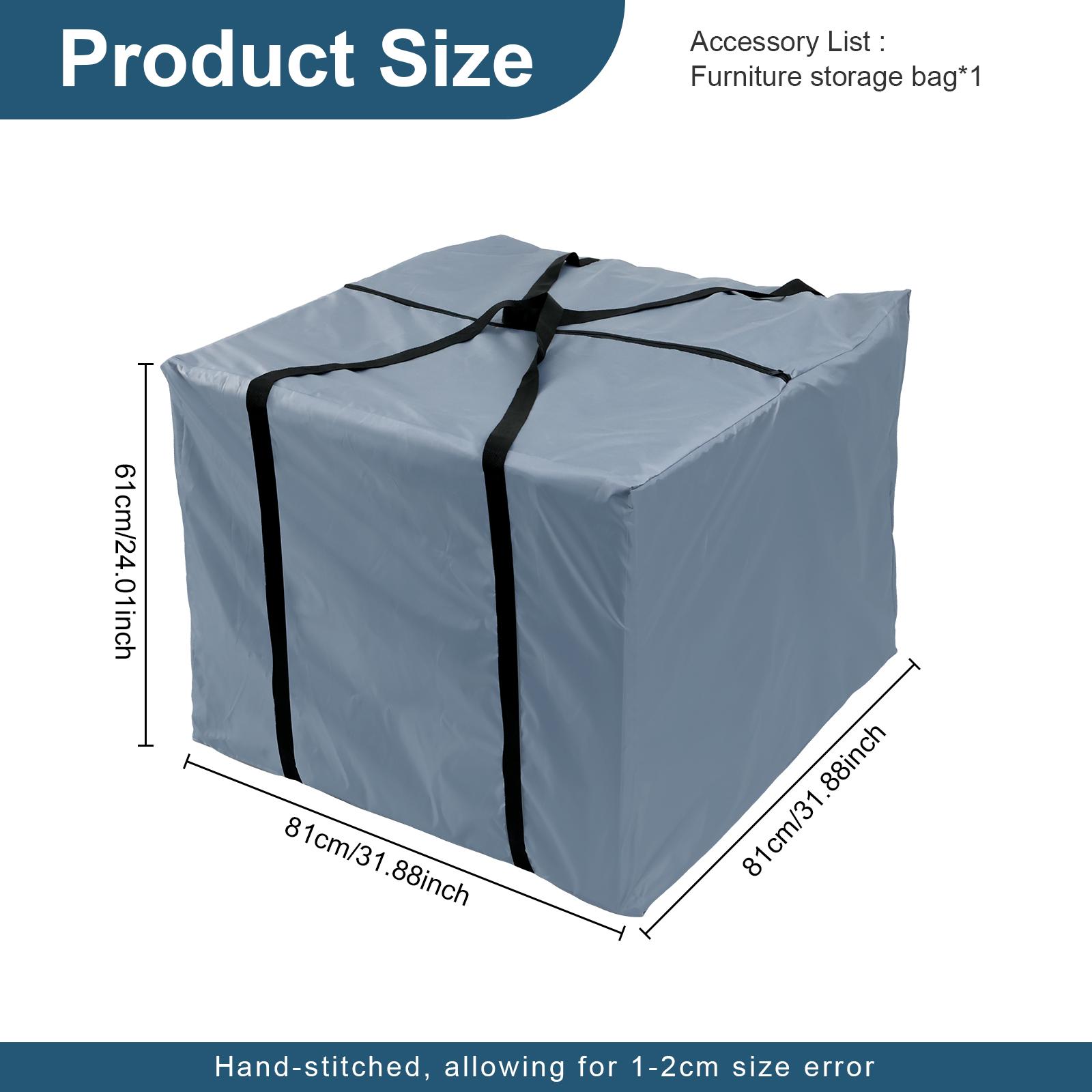 

Furniture Cushion Storage Bag 210D Oxford Cloth Storage Bag Outdoor Garden Christmas Tree Organizer Dustproof Protective Cover серый