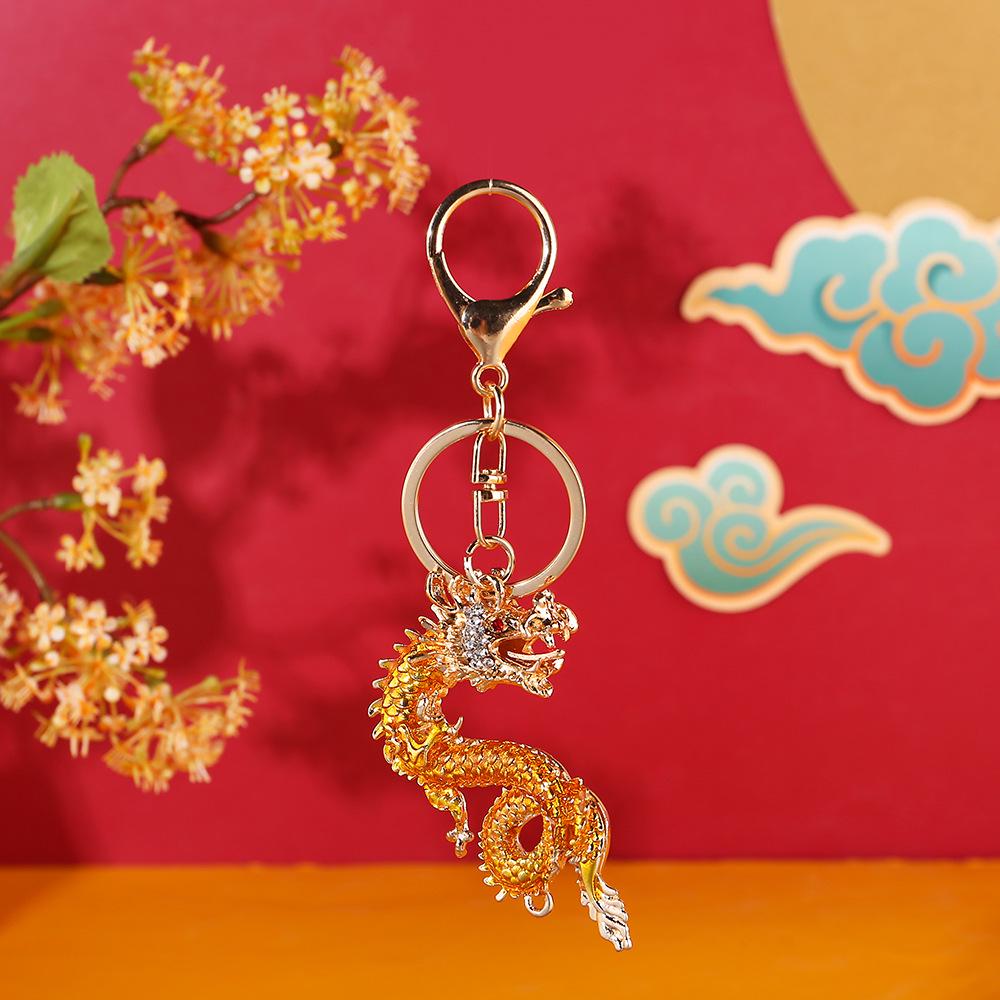 

Брелок из цинкового сплава с изображением китайского дракона на год рождения — украшение для мужской и женской сумки, идеально подходит для подарков за границу