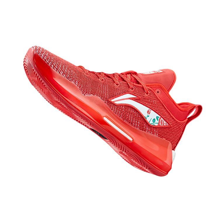 Li Ning YuShuai 13 Basketball Shoes Men's Mid Top Flame Red ABAQ013-3
