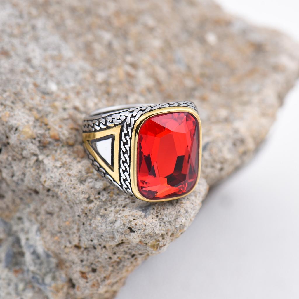 R3427 Men's High Quality 316L Stainless Steel Variety Onyx Rings  Trend Jewelry