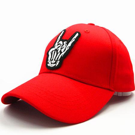 LDSLYJR Skull Gesture Embroidery Cotton Baseball Cap Hip-hop Cap Adjustable Snapback Hats for Men and Women 67
