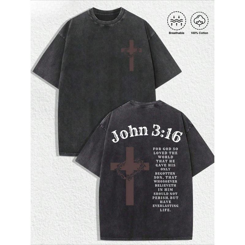 

European size Vintage Print Cotton T-Shirt Distressed Washed Retro Streetwear with Designs, Loose Fit for Casual Wear Men s Tees 5XL