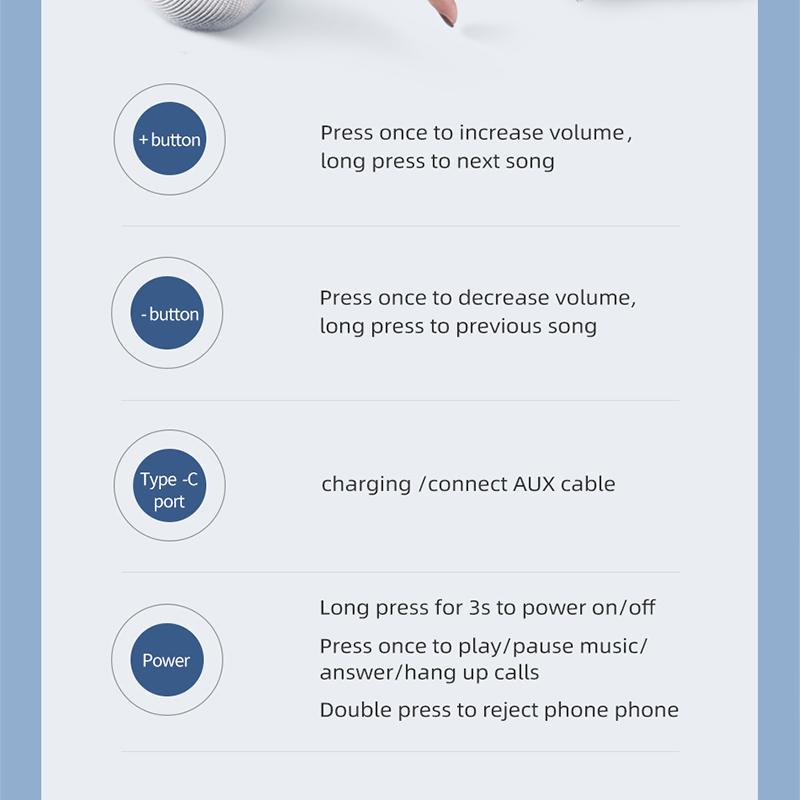 USAMS TWS Bezdrátová sluchátka Bluetooth 5.0 přes uši HIFI stereofonní sluchátka s hlubokými basy Skládací sluchátka s výdrží baterie 100 hodin pro iPhone Android