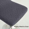 Fashion Short Back Jacquard Bar Chair Cover Elastic Stretch Bar Stool Seat Covers Solid Color Seat Chair Cover Banquet Dining