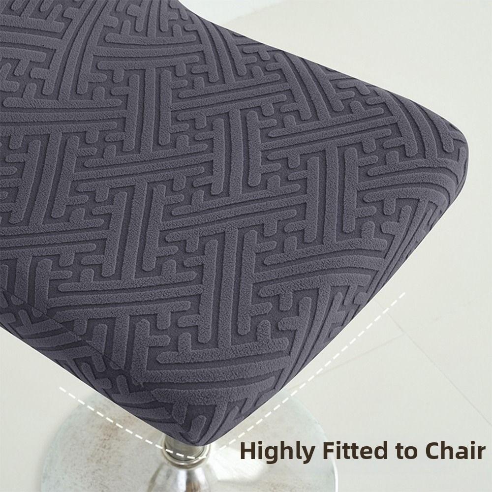 Fashion Short Back Jacquard Bar Chair Cover Elastic Stretch Bar Stool Seat Covers Solid Color Seat Chair Cover Banquet Dining