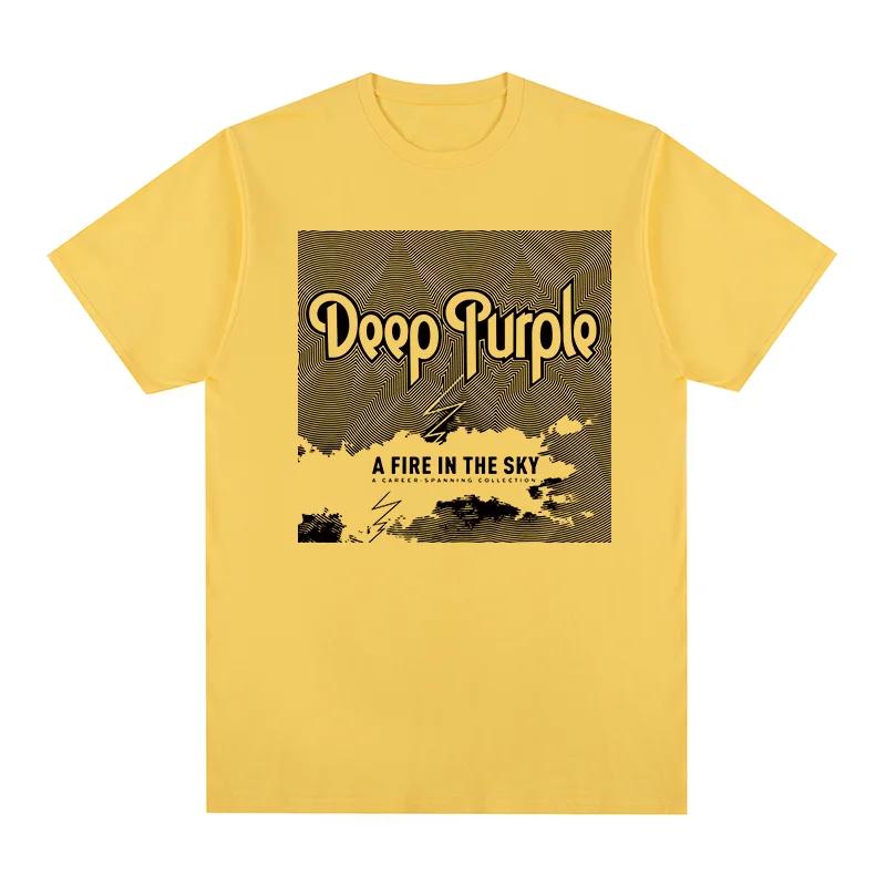 Deep Purple Vintage T-shirt Rock Band Graphic Retro Logos Breathable Cotton Men T Shirt Tee Tshirt Womens Tops