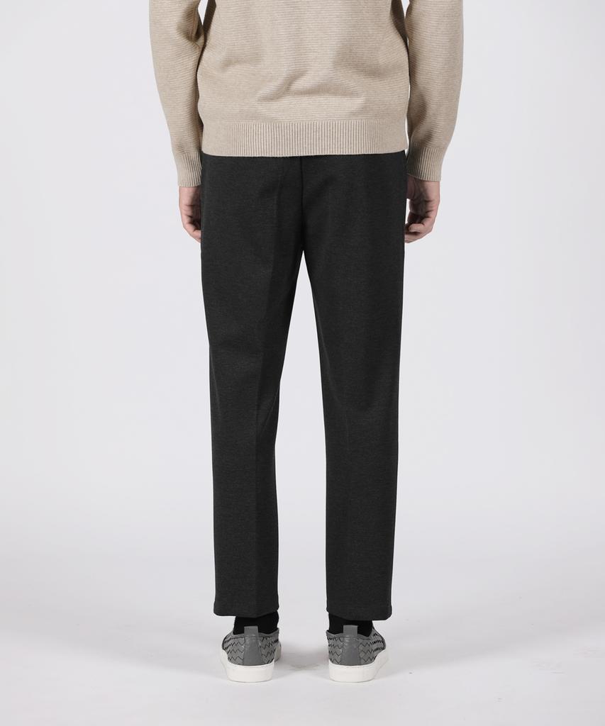PANICALE Charcoal Classic Tapered Fit Single-Pleat Pants