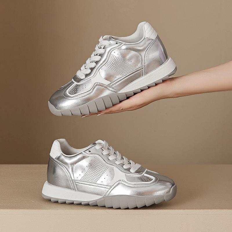 Shoes women's casual sports shoes 2025 new summer breathable platform white shoes Forrest Gump shoes retro German training shoes