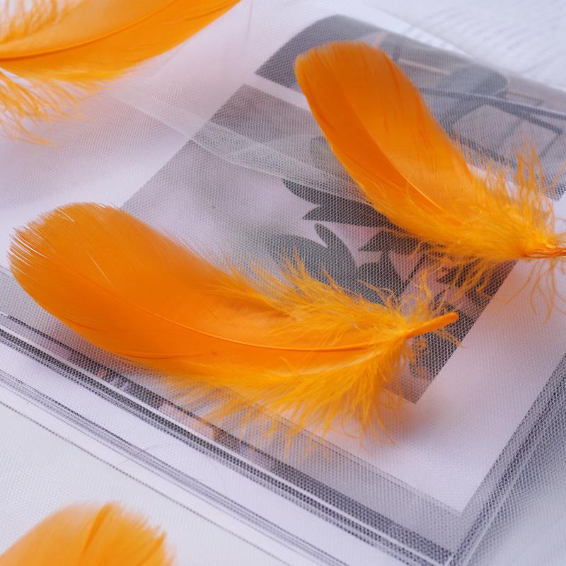 50Pcs Macaron Colored Feather Decorative Goose Feather Large Medium Floating Dream Net Gift Box Filled With Bouquet Diy Handmade Materials