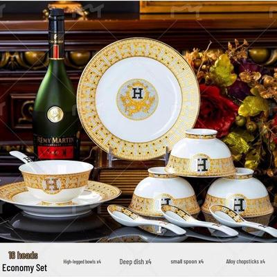 European Style Bone China Mosaic Dinnerware Set