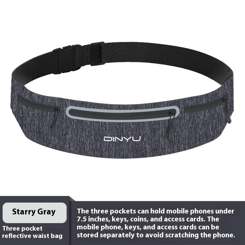 

Спортивная поясная сумка, кошелек, регулируемая, унисекс, беговая сумка, ремень, портативный держатель для телефона, невидимая, водонепроницаемая, сумка для спортзала серый