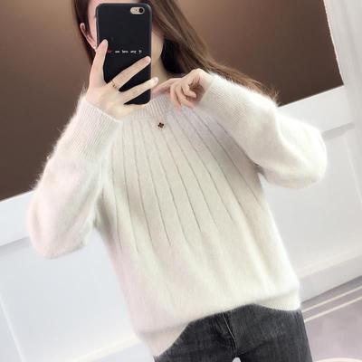 Knitwear Sweater Women Pullover Autumn and Winter New Loose Sweater Solid Long Sleeve Warm Pullover Sweater Female Tops Clothing