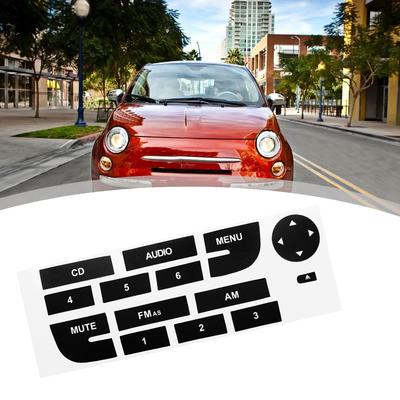 Samolepka na opravu tlačítka autorádia pro Fiat Grande Punto, rádio, stereo, opotřebované odlupující se samolepky na opravu tlačítek, autopříslušenství
