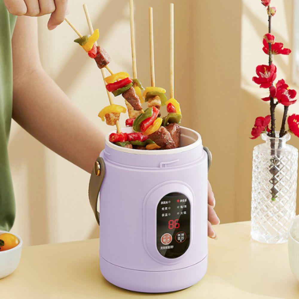 Cuiseur à riz compact pliable pour voyage Prise US Boîte à lunch chauffante Hiver