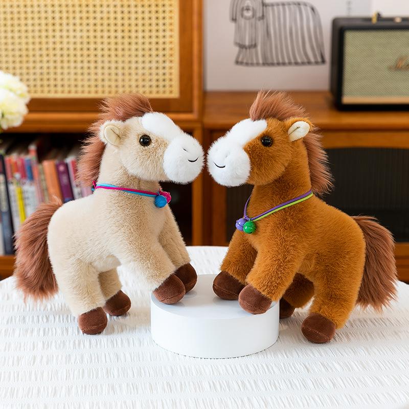 Cute Station Model Simulated Horse Plush Toy Foal Doll Doll Living Room Ornament Gift