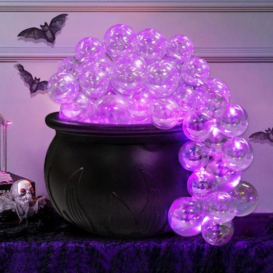 Lighted Witch Cauldron Set DIY Bubbling Lights Indoor Witch Cauldron Cauldron Set with Centerpiece
