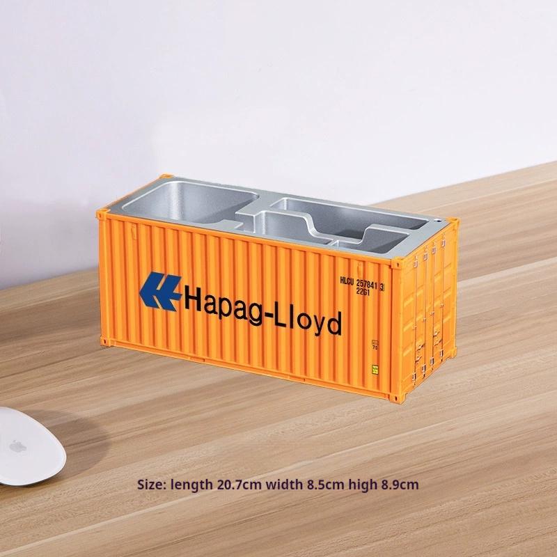 1:30 Scale Shipping Container Business Card Organizer Desk Stationery Storage Box Office Decor Pen Holder Creative Gift Ornament