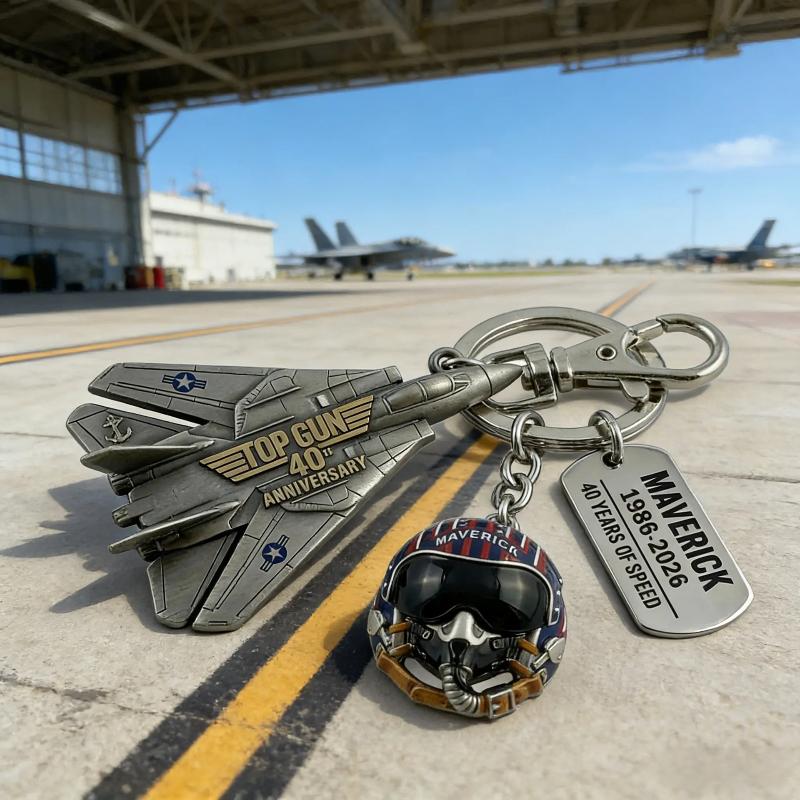 Top Gun 40Th Anniversary Keychain Model Plane Cosplay Collectible Figurine 2026 Movie Fan Exclusive Gift