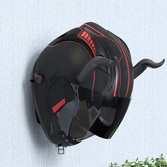 Motorcycle Helmet Hook Rack Cycling Equipment Rack Stable Load-bearing Wall Mount Hanger for Helmets Hats Bags Keys