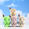 Bubble Tea Plush Toy Pendant Keychain Cute Boba Cup Expression Cartoon Doll Soft Gift