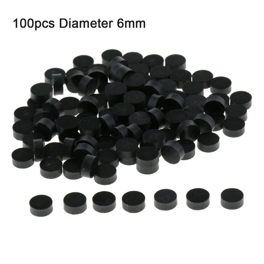 

100 шт. инкрустированных точек для накладки грифа толщиной 2,5 мм Black Diameter6mm