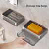 Bathroom Soap Box Drain Shelf Soap Box Wall-mounted Space Aluminum Washroom Storage Rack Washbasin Storage Organizer