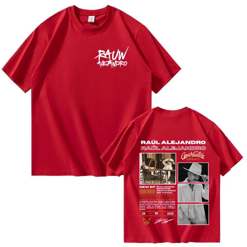 Singer Rauw Alejandro Album Cosa Nuestra T Shirts Mens Womens Fashion Short Sleeve Tshirts Casual Oversized Tshirt Streetwear