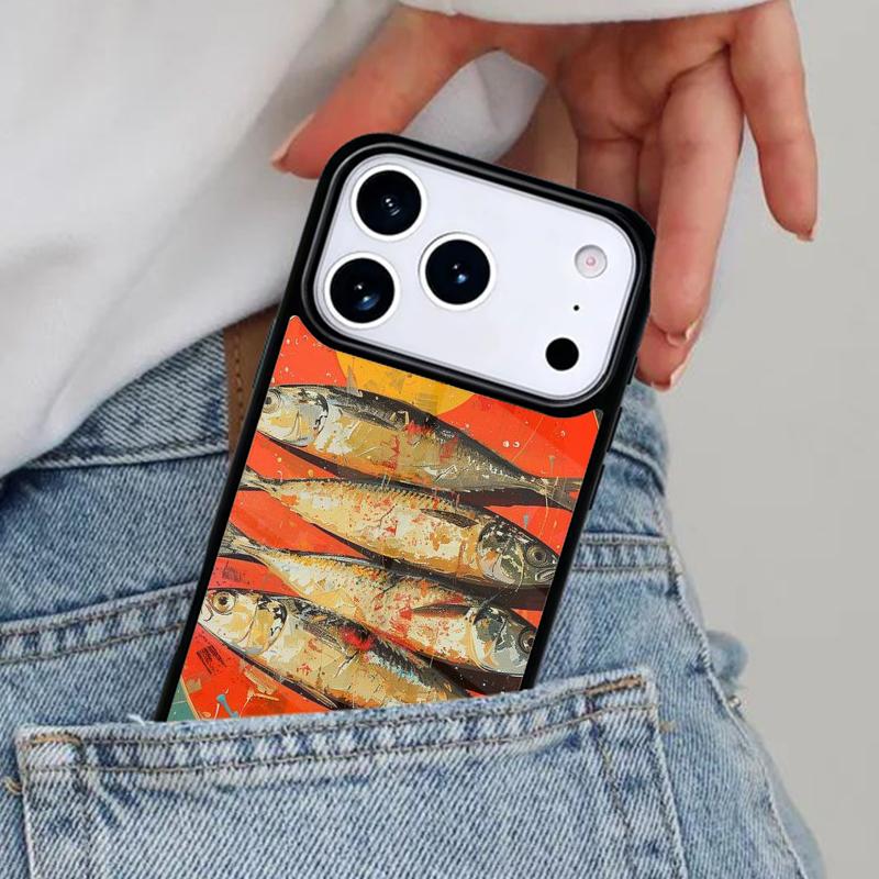 Sardines Salted fish Canned Phone Case for iPhone 17ProMax 12 13 14 15 16e 17 Pro Max Plus Air Cover