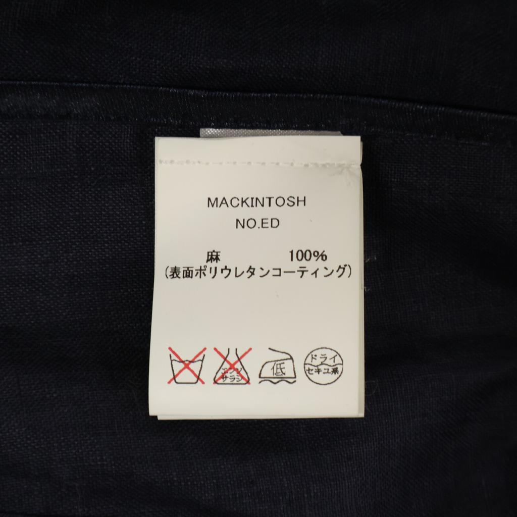 MACKINTOSH LM-015B Navy 100% Linen Hooded Coat Coat 34 NavyUsed