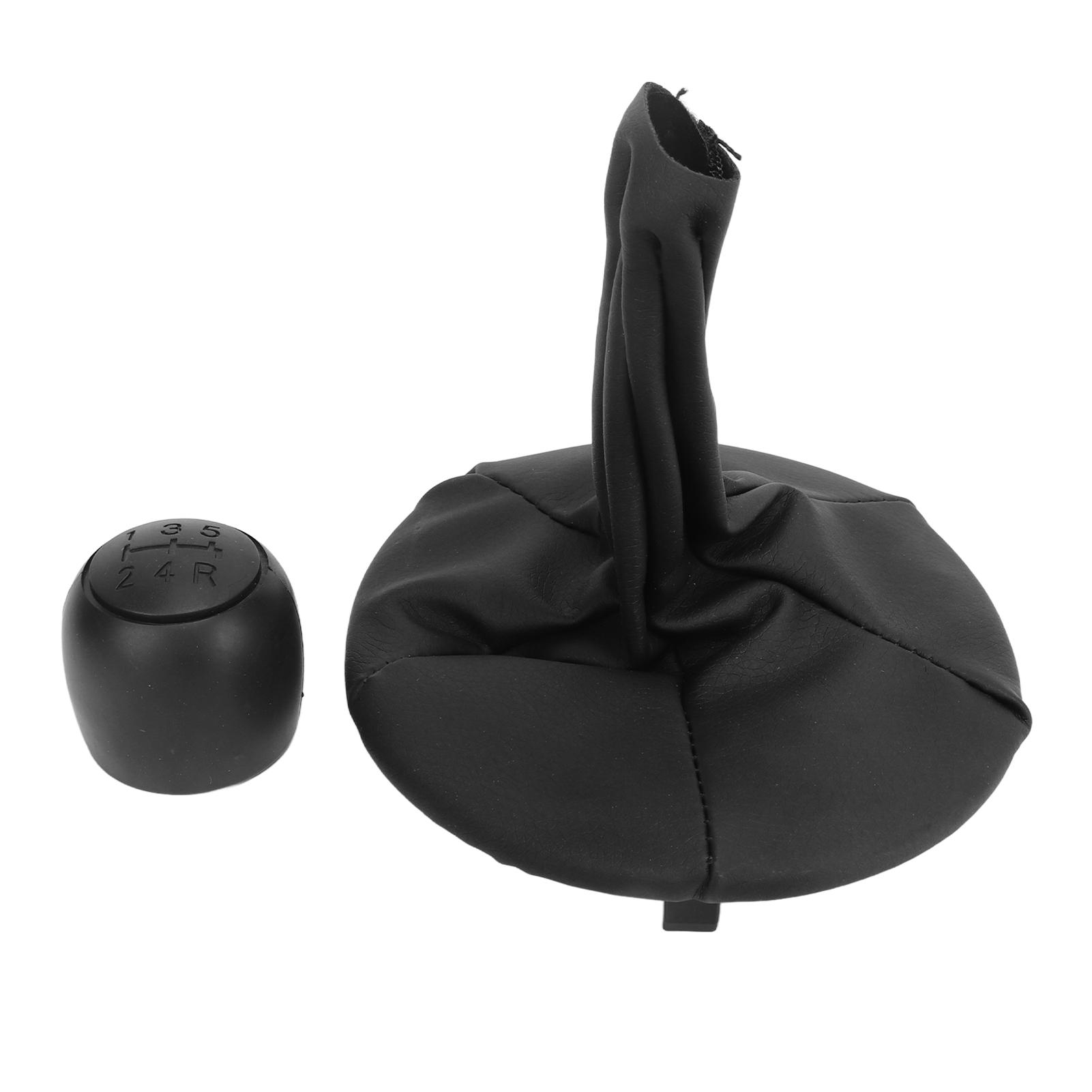 

5 Speed Manual Gear Shift Knob Head with Gaiter Boot Cover 71775051 Replacement for FIAT PANDA 2003‑2012