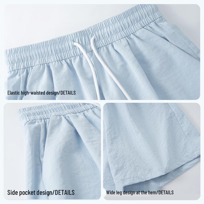 JEANSWEST Women's High-Waist A-Line Summer Shorts