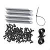 120 Pieces Gutter Light Clips Hanging Hooks Hangers with Zip Ties for Birthday Indoor