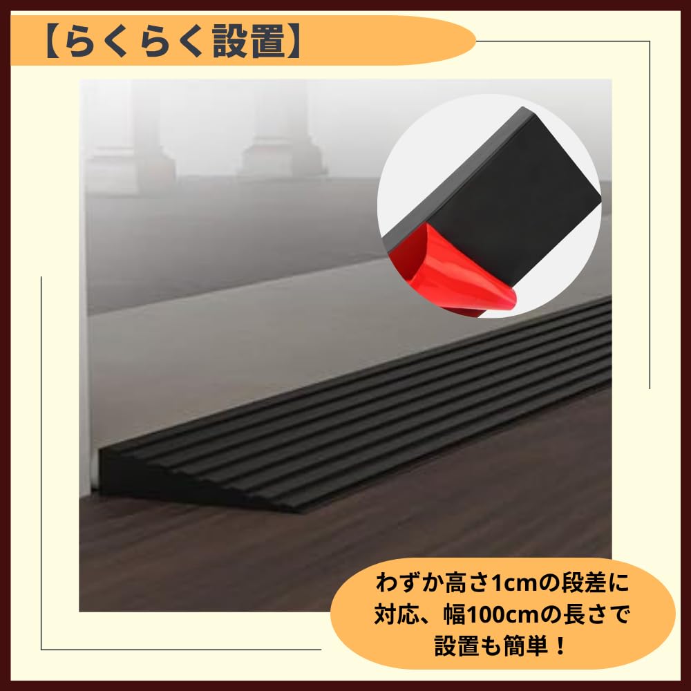Ideamall Step Ramp, Eliminates Steps, Indoor Parking Lots, Car Ramp, Outdoor, Retrofit, Non-Slip, Entryway (Gray, 1cm)