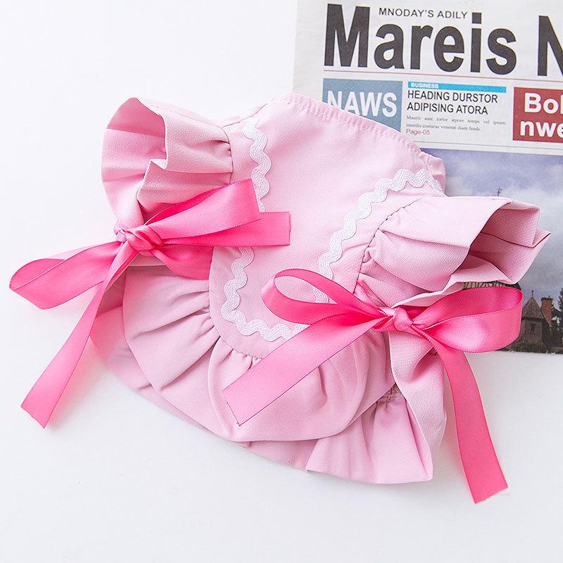 Spring and Summer Small Flying Sleeves Princess Style Bow Dog Vest Cat Breathable Thin Two-legged Pet Clothes