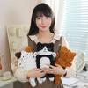 Realistic Texture Simulation Black Cat Plush Doll Soft Brown Cat  Plush Doll  Birthday Gift