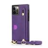 Applicable to Apple iPhone17promax Wrist Strap Holder Mobile Phone Case Samsung S26U Crossbody Back Card Leather Case