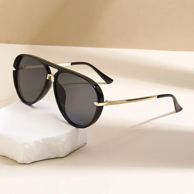New Vintage Pilot Sunglasses Women Fashion Double Bridge Candy Color Sun Glasses Trendy Brand Design Korean Style Shades