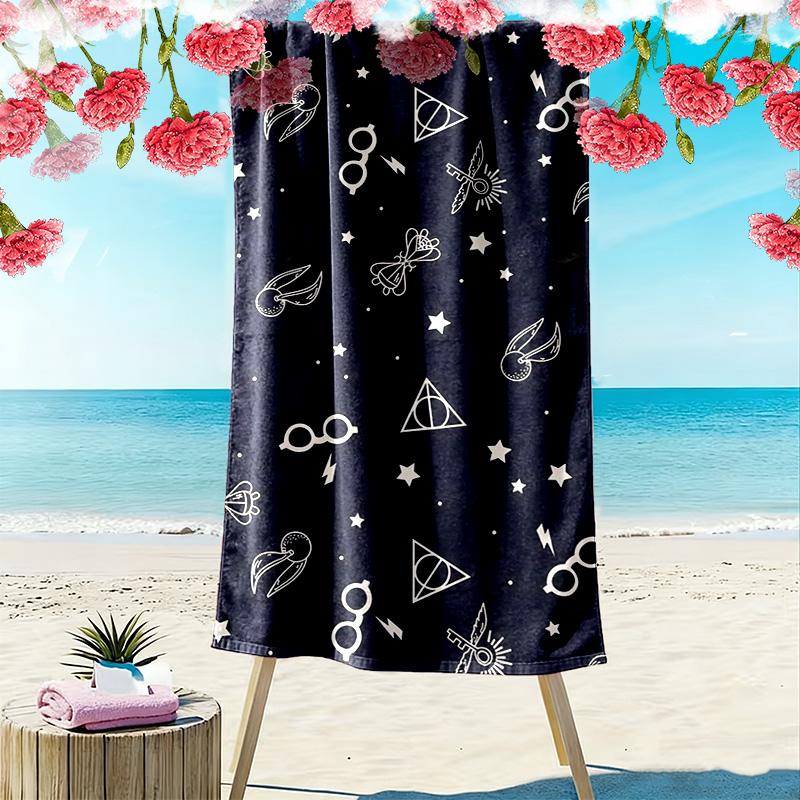 Harry Potter Print Beach Towel, Large Soft Quick Dry Towel for Beach Camping Swimming